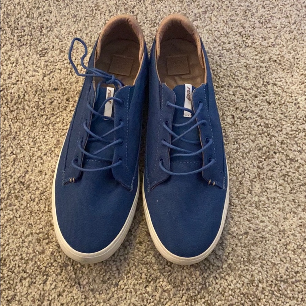 Reef Blue Canvas Casual Sneakers